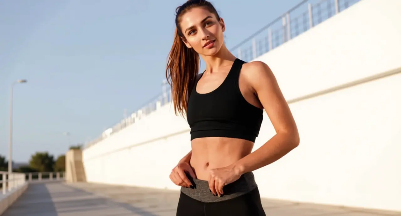 Persona in abbigliamento sportivo all'aperto dopo un esercizio fisico