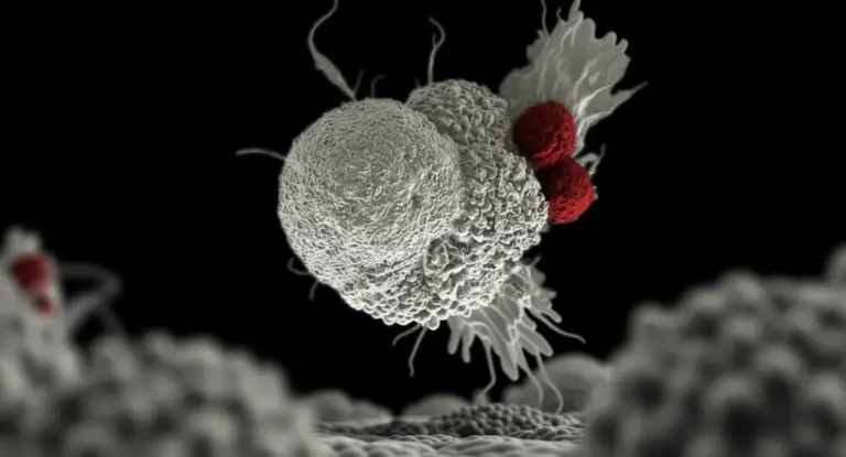 Cellule al microscopio interagiscono in un ambiente simulato